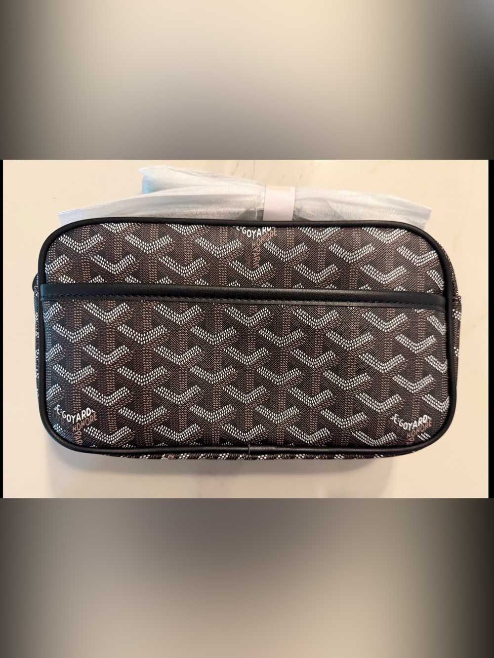 ‘Goyard’ Cap Vert PM black crossbody unisex bag.